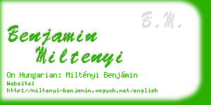 benjamin miltenyi business card