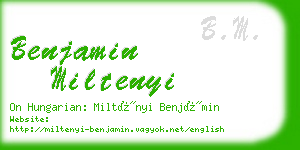 benjamin miltenyi business card